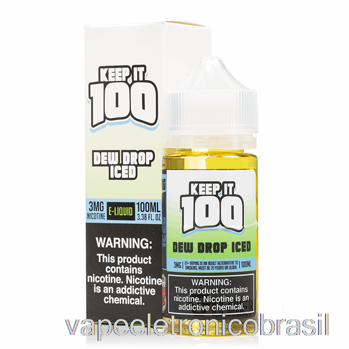 Vape Recarregável Dew Drop Iced - Keep It 100 - 100ml 3mg